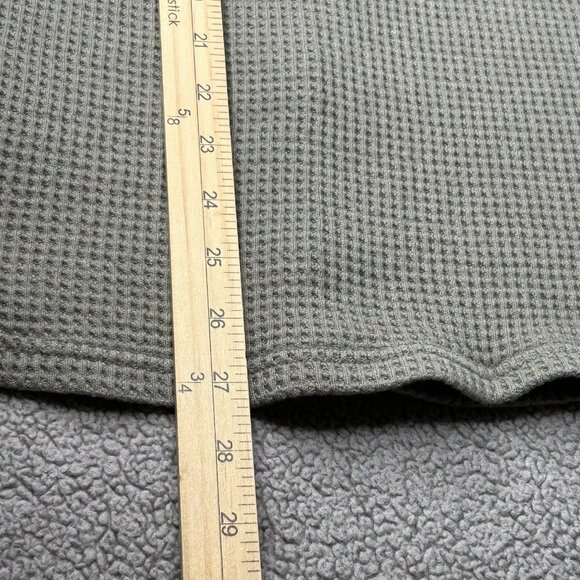 Aerie Lumberjane Shirt Womens M Sage Green Waffle Knit Button Front Shacket - Picture 12 of 12